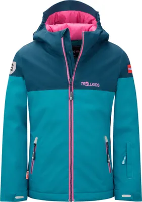 Productafbeelding van Trollkids Hallingdal jas, blauw, maat 110 cm, voor jongens en meisjes