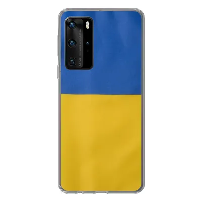 Produktbild von MuchoWow® Handyhülle Schutzhülle Hülle für Huawei P40 Pro Nahaufnahme der Flagge der Ukraine Silikon Softcase Handy Hülle - Schutz