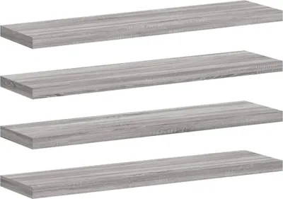 Immagine prodotto di Mensole a muro 4 pz. Grigio Sonoma 40x10x1,5 cm Materiale a base di legno