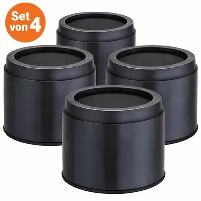 Produktbild von JustValue Möbelerhöher rund – 4er-Set – 8 cm – 4535 kg – Schwarz