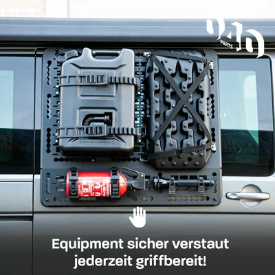 Zdjęcie produktu dla 040 Części – szeroka płyta Molle do drzwi przesuwnych do modeli VW T5, T6, T6.1, Mercedes Marco Polo, Ford Tourneo Custom, Nugget itp.