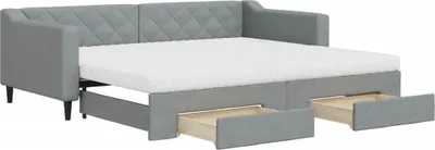 Produktbild von VidaXL 3197480, Sofabett, Grau, Schaum, Stoff, Metall, Holz, 2230 mm, 1000 mm