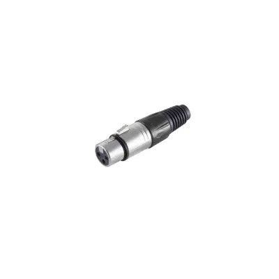Produktbild von XLR-Kupplung für die Verbindung von Audiogeräten und Mikrofonen, Farbe Schwarz