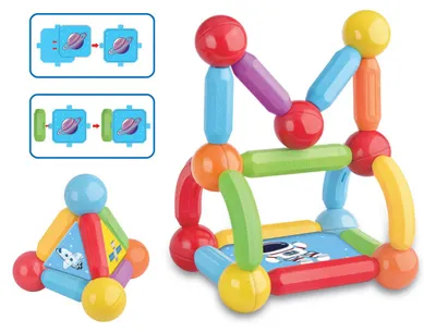 Obrázok produktu pre Magnetická stavebnica s 50 dielmi