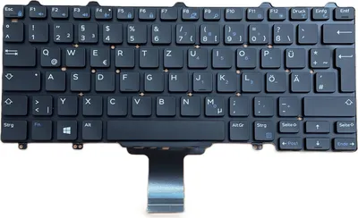 Produktbild von DEUTSCHE-Tastatur Keyboard Schwarz mit Trackpoint für Dell Latitude P25S