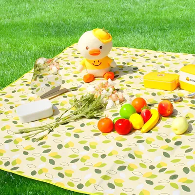 Obrázek produktu pro Pikniková deka se vzorem zelených listů, 150 × 200 cm, nepromokavá, na pláž/kempování.
