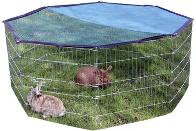 Immagine prodotto di Recinto per esterni Kerbl, zincato 8 griglie 57 x 56 cm, con rete e porta