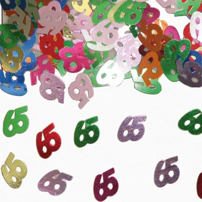 Produktbild von Bunte Metallic Streudeko 65. Geburtstag 14g