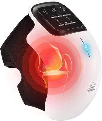 Produktbild von Tragbares Knie-Massagegerät mit Wärme & Vibration, Elektrisches Massagegerät für Knie, Entspannung & Durchblutung, 3 Heizmodi, 10W, 244x156x158mm