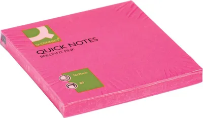 Immagine prodotto di Q-Connect® KF10516 Note adesive brillanti - 76 x 76 mm, rosa