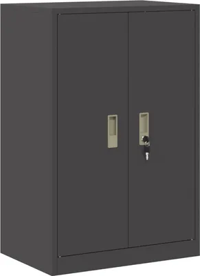 Produktbild von vidaXL Aufbewahrungsschrank Schwarz 60 x 40 x 90 cm Stahl