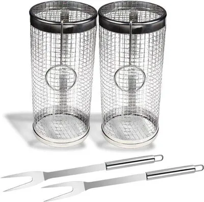 Image de Lot de deux accessoires pour barbecue - Outil de nettoyage inclus - Accessoires pour barbecue - 20 cm - Cylindre pour barbecue