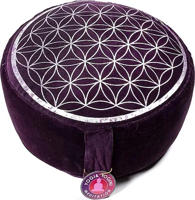 Produktbild von Meditationskissen Vintage-Look violett Blume des Lebens -- ±2300 g