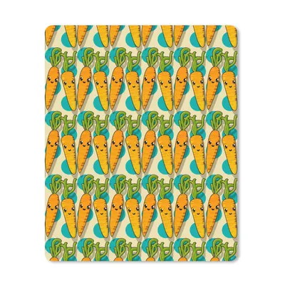 Produktbild von MuchoWow® Mauspad Mousepad Muster - Lebensmittel - Karotte 19x23 cm - Mousepads - Maus Mat - Pad - Mausunterlage - Mauspads - Spielen
