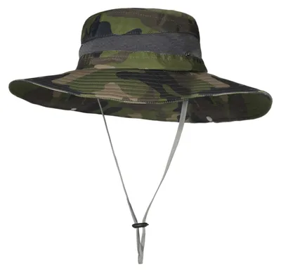 Immagine prodotto di Cappello da sole camouflage da uomo, stile safari, con rete, colore verde scuro, taglia unica