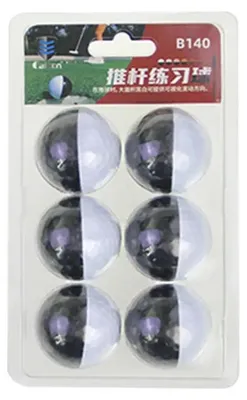Zdjęcie produktu dla Piłki golfowe treningowe, ograniczony lot, trwała konstrukcja gumowa, 6 sztuk