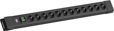 Zdjęcie produktu dla BACHMANN CONNECTUS 12xCEE7/3, 1xSchalter 2,0m CEE7/7 Schwarz