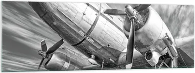 Produktbild von Bilder auf glas - Einteilig - Flugzeug Retro Flugzeug - 160x50cm - Glasbilder - Wandbilder - Bilder - zum Aufhängen bereit - Wanddekoration aus Glas - Glas Bilder - Wandbild auf Glas - GAB160x50-4952