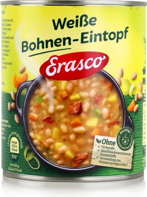 Obrázek produktu pro Erasco 148395006 Erasco Weiße Bohnen-Eintopf 800,0 g