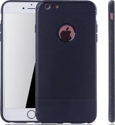 Produktbild von Apple iPhone 6 / 6s Plus Handyhülle Schutzcase Carbon Optik Bumper Blau
