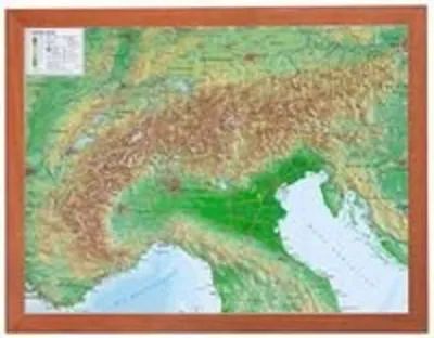 Immagine prodotto di Rilievo delle Alpi 1:2.4MIO con cornice in legno