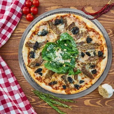 Produktbild von Famanu Pizzaplatte Aluminium mit Antihaftbeschichtung - 38 cm