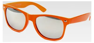 Produktbild von Sonnenbrille im Retro Vintage Stil - Orange Silber Verspiegelt