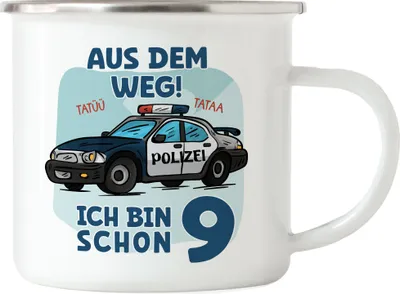 Produktbild von Aus Dem Weg Ich Bin Schon 9 Emaille Tasse Happy Birthday Feiern Leben 9. Geburtstag Alles Gute Geburtstagsparty