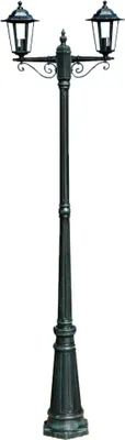 Immagine prodotto di Lampione da Giardino 2 Bracci 215 cm Verde Scuro/Nero Alluminio