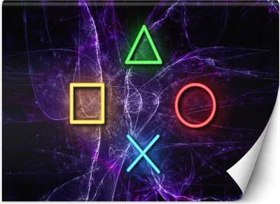 Produktbild von Vlies fototapete Schaltflächen für Controller im Gamer-Raum 300x210 cm Feeby Lila inkl. Kleber einfache Montage