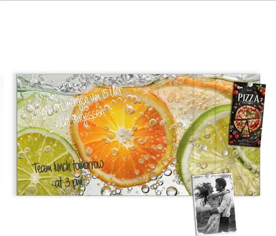 Produktbild von Magnettafel 100x50cm Pinnwand Whiteboard beschreibbar - Frucht Spritzer