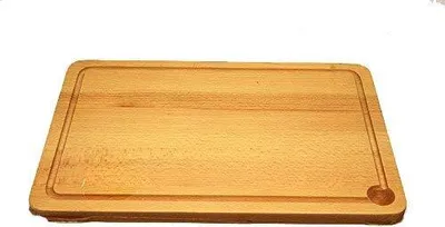 Produktbild von Schneidebrett, Tranchierbrett Naturholz XXL 45 x 30 x 2 cm