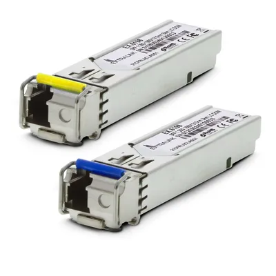 Productafbeelding van EXTRALINK SFP 1.25G WDM 1310/1550nm Singlemode 3km LC DOM Optische Transceiver Set van 2