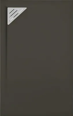 Produktbild von Mineralguss-Duschwanne extra flach TRINITY in SCHWARZ 80x170 cm  Ablaufschutz in Chrom