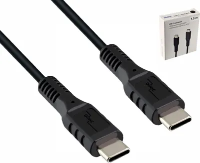 Produktbild von DINIC B-USBCL-SAK-TD, 1,5 m, USB C, USB C, USB 2.0, Schwarz