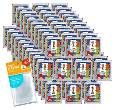 Image de Bundle mit World Cup 2026 Sticker 100 Tüten + Exklusive Collect-it Hüllen (Eigenmarke Bundle)