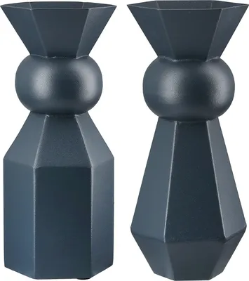 Immagine prodotto di Gilde Vase, "Metallo", Metall, dunkelblau, L. 10 cm, B. 10 cm, H. 24 cm 55680 4063387556801 2 Stück (2-fach sortiert)