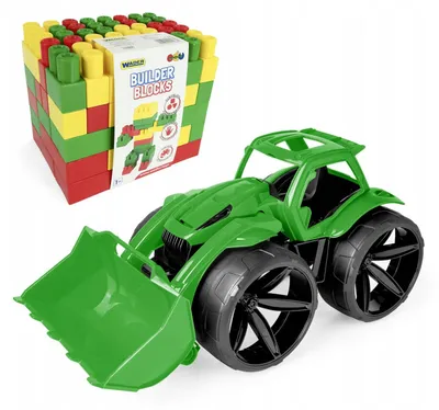 Produktbild von WADER Maximus Bagger Grün mit 78 Bausteinen