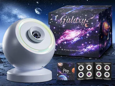 Productafbeelding van Sterrenhemel projector 16 verwisselbare schijven galaxy - Cadeaus nachtlampje white noise machine