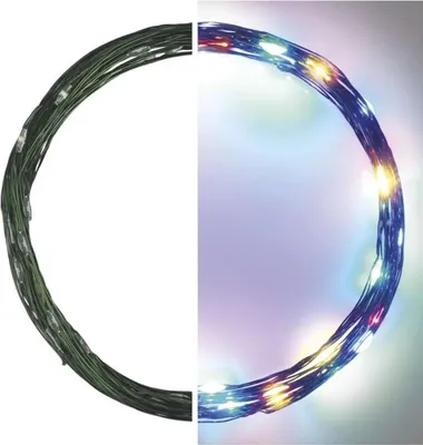 Obrázek produktu pro EMOS LED vánoční nano řetěz zelený, 4 m, venkovní i vnitřní, multicolor, časovač, D3AM01