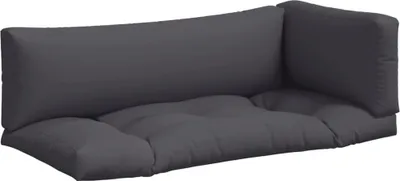 Image de vidaXL Coussin pour palette 3 pcs. tissu anthracite