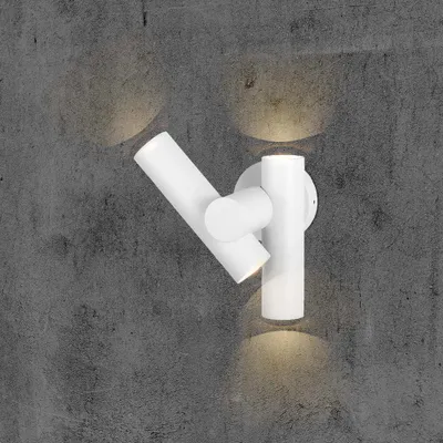 Produktbild von V-TAC VT-1186 Bidirektionale LED-Wandleuchte 2x3W verstellbar 3000K Weißes Gehäuse IP44 - 10474