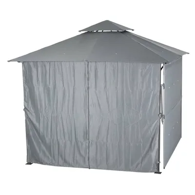 Produktbild von Vorhänge für gartenlaube "amalya" schiefer 3x3m aus polyester  - Hespéride