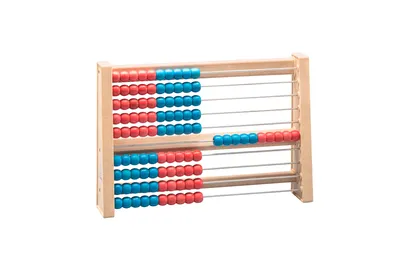Produktbild von WISSNER® aktiv lernen - 100 er Rechenrahmen, ab 3 bis 99 Jahre , rot/blau - RE-Wood®