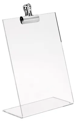 Produktbild von Tischaufsteller DIN A5 Hoch L-Form mit Metallklammer Werbeaufsteller Zeigis®