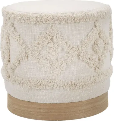 Image de Mauro Ferretti Pouf Damaskus Ø 40x40 cm naturel