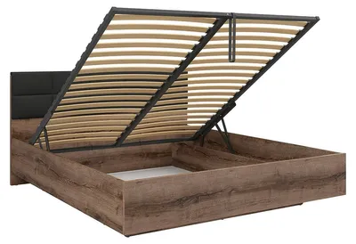 Produktbild von Bett mit Bettkasten 180x200cm Holzoptik