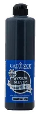 Immagine prodotto di Vernice acrilica Cadence nero glitter 500 ml - Vernice creativa per l'artigianato