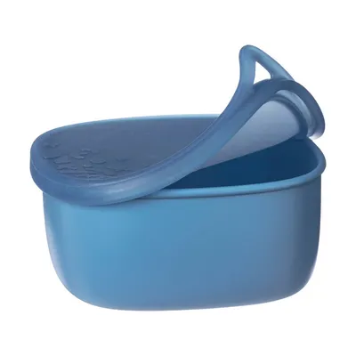 Produktbild von b.box Silikon-Lunchbox-Behälter mit Deckel - groß 400 ml für kalte Speisen Ocean