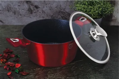 Produktbild von Berlinger Haus Kochtopfset BH-7035 Granit Burgundy